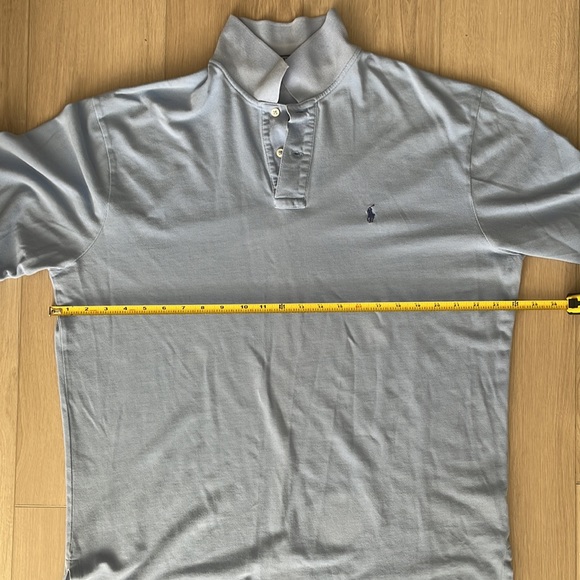 Ralph Lauren Shirt Adult XL Light Blue Polo Blue Pony Long Sleeve Men's. - Picture 6 of 9